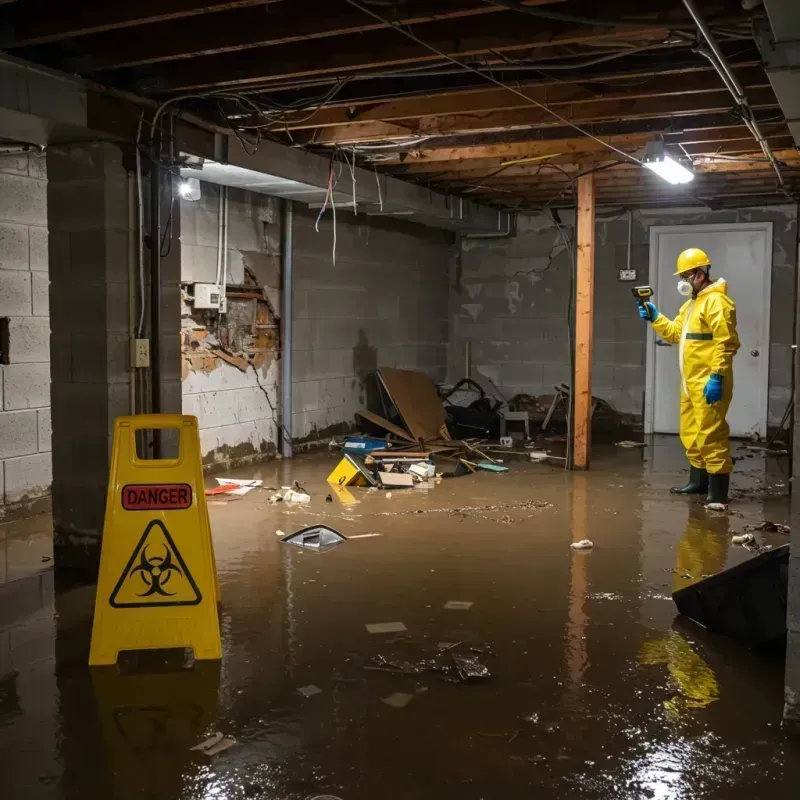 Flooded Basement Electrical Hazard in Grant County, WA Property